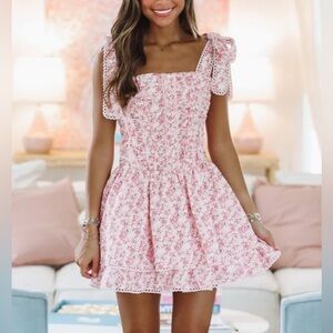 Boutique Pink floral dress.